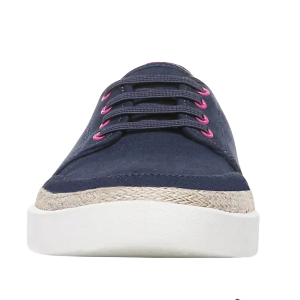 Vionic Jovie Ionic Casual Canvas Slip-On Sneakers Blue Pink Size 5 - Picture 3 of 12